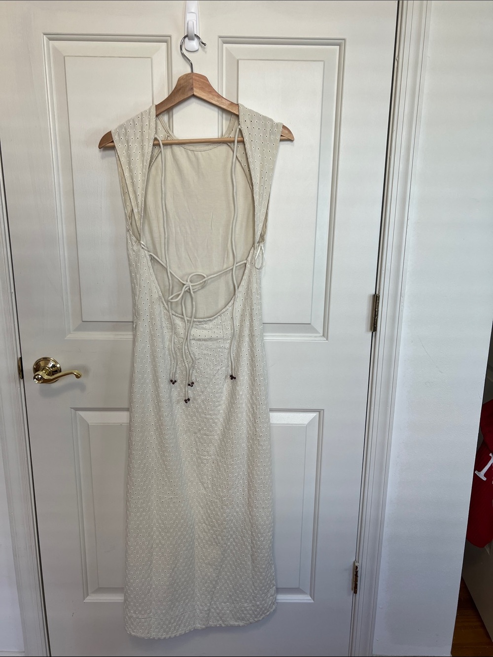 Free People Cream Eyelet Sleeveless Maxi Dress - Picture 7 of 16